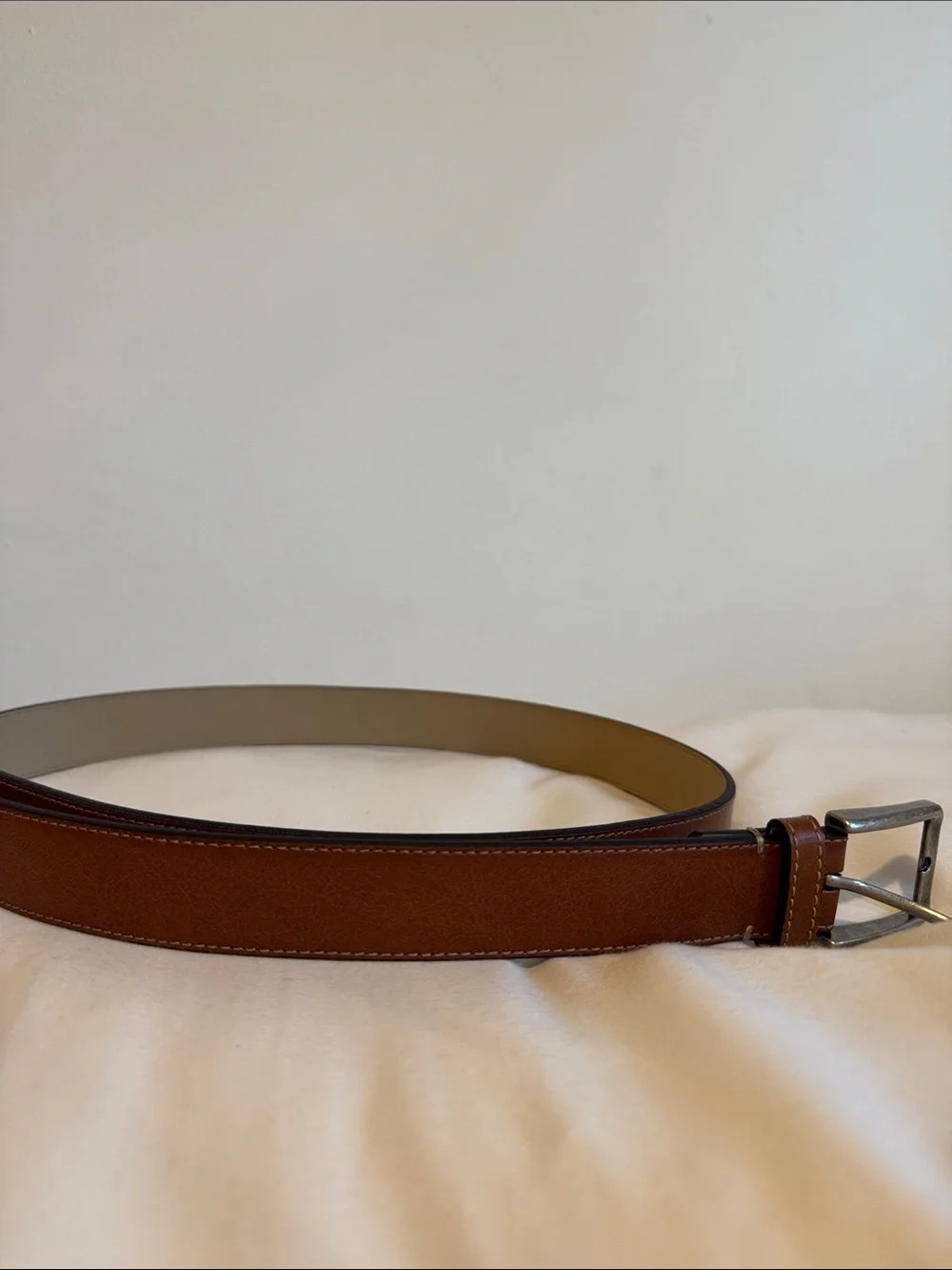 Men's Brown Leather Belt Goodfellow- Classic Casual Style Size Large